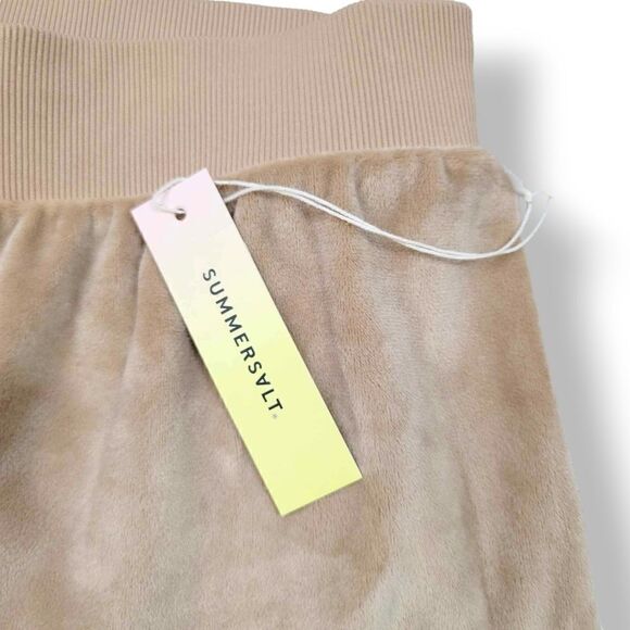NEW Summersalt 2 PC The Plush Velour Relaxed Crew and Jogger in Fawn Size Medium - Picture 9 of 16